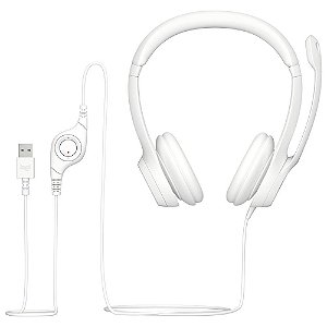 Headset Logitech H390 Branco, 981-001285