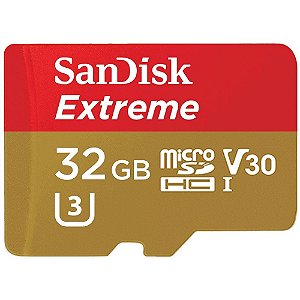 Cartão de Memória Micro SD 32GB SanDisk Extreme SDSQXAF-032G-GN6AA