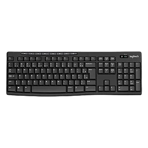 Teclado Sem Fio Logitech K270, Teclas de Mídia de Fácil Acesso, Conexão USB, Pilhas Inclusas e Layout ABNT2, 920-004427
