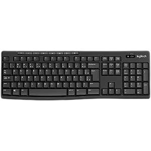 Teclado Sem Fio Logitech K270, Teclas de Mídia de Fácil Acesso, Conexão USB, Pilhas Inclusas e Layout ABNT2, 920-004427