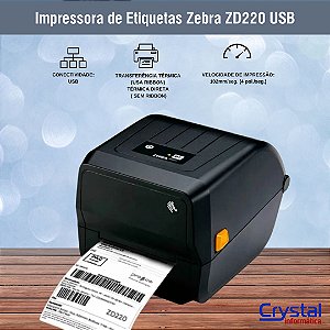 Impressora de Etiquetas Zebra ZD220 USB
