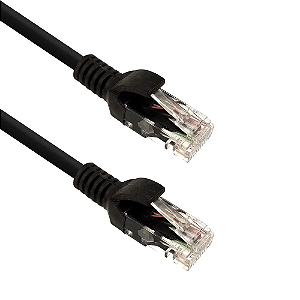 Cabo de rede Cat6 5 metros Preto Pluscable