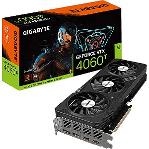 Placa de Vídeo RTX4060 Ti 8GB 128 bits Gigabyte GV-N406TGAMI