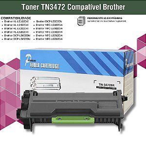 Toner TN3472 Compatível Brother TN-3472 TN3472BR TN880, DCP-L5652DN, DCP-L5502DN, MFC-L6702DW, 12000 Páginas