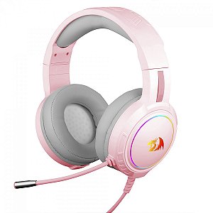 Headset Gamer Redragon Mento, 3.5mm + USB, Múltiplas Plataformas, RGB, Pink, H270-P