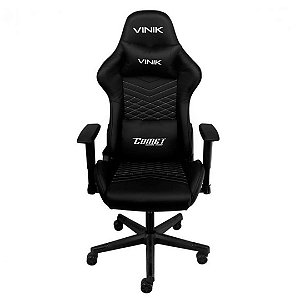Cadeira Gamer Vinik Comet CGC10P, Reclinável, Giratória, Ajuste de Altura, Apoio de Braço 2D, Até 120kg