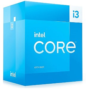 Processador Intel Core i3 13100 3.4GHz (4.5GHz Turbo), 13ª Geração, 4 Cores, 8 Threads, LGA 1700