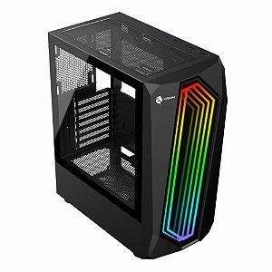 Gabinete Gamer Hayom GB1725, LED Frontal RGB, Lateral Vidro