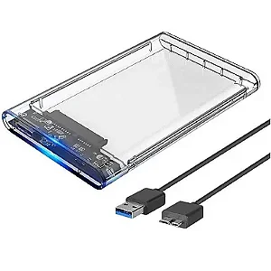Case Para Hd USB 3.0 6Gbps Transparente SATA  FY-448