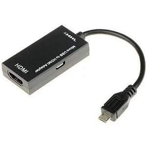 Adaptador Micro USB macho HDMI Fêmea Smartphone