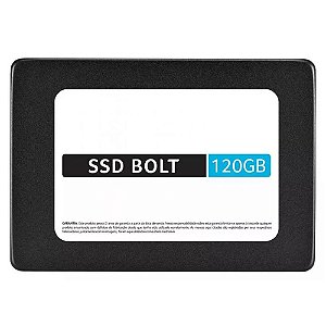 SSD 120GB SATA3 Multilaser Bolt SS120, Leitura 450MB/s  e Gravação 400MB/s