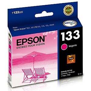 Cartucho de Tinta Epson T133320 Magenta, T25, TX125, TX240W, TX123X, TX320F, 5Ml