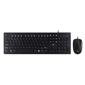 Kit Teclado e Mouse com fio Multilaser Multimídia Conexão USB Cabo de 150cm 1200dpi Teclas Chocolate TC240