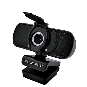 Webcam Multilaser com Tripé 1080P Full HD, USB, Microfone com Cancelamento de Ruído, Plug And Play, WC055