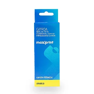 Refil de tinta Maxprint 190Y Compatível com Canon, EC01SC61000012