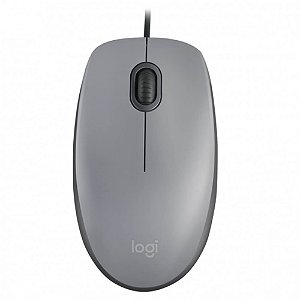 Mouse com fio USB Logitech M110 Silent Cinza, 910-006757