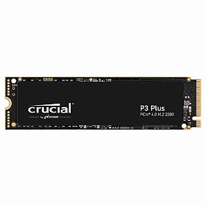 SSD Crucial 1TB P3 Plus NVMe PCIe M.2 2280 Leitura 5000MB/s e Gravação 3600MB/s