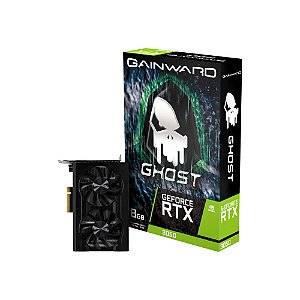 Placa de Vídeo Gainward Nvidia RTX 3050 8GB GDDR6 128bits Ghost Series - Ne63050018p1-1070b