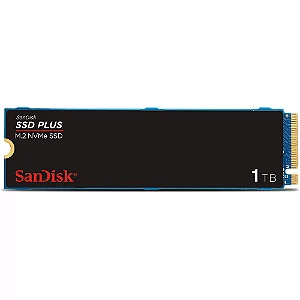 SSD 1TB M.2 2280 NVMe PCIe Gen 3.0 Sandisk Plus, Leitura/Gravação 3200/2500MB/s, SDSSDA3N-1T00-G26
