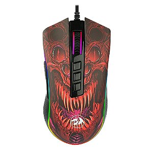 Mouse Gamer Redragon Infernal Dragon Ryu, RGB, 16000DPI, 8 Botões, Preto - ID711