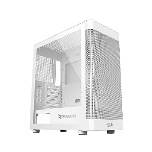 Gabinete Gamer Redragon Aeroglass Lunar White, Mid-Tower, Lateral de Vidro, Branco, CA-602W