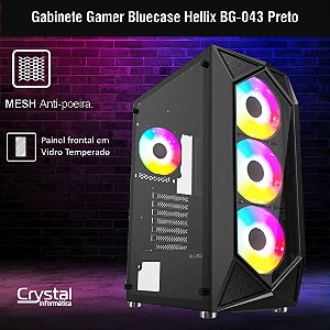 Gabinete Gamer Bluecase Obsidian BG-049 Preto