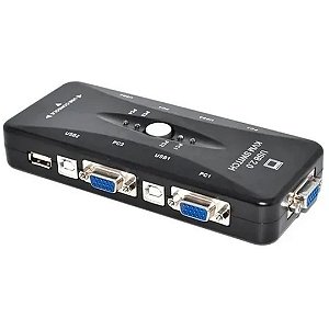 KVM 4 portas VGA e USB