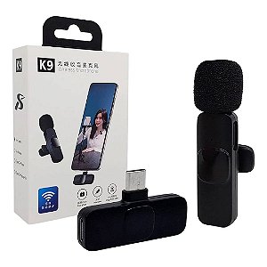 Microfone de Lapela Bluetooth, Conector Type C, Preto - TC-F2