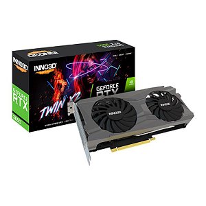 Placa de Vídeo INNO3D GeForce RTX 3050 TWIN X2, 8GB, GDDR6, DLSS, Ray Tracing, N30502-08D6-1711VA