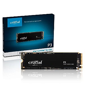 SSD Crucial 2TB M.2 NVMe Leitura: 3500MB/s, Gravação: 3000MB/s, CT2000P3SSD801