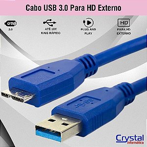 Cabo USB 3.0 Para HD Externo