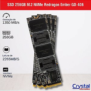 SSD 256 GB M.2 NVMe Redragon Ember GD-406