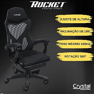 Cadeira Gamer Vinik Rocket Preto