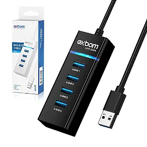 HUB USB 3.0 4 portas Exbom UH-30A