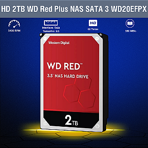 HD 2TB WD Red Plus NAS SATA 3 WD20EFPX