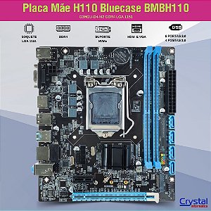 Placa Mãe H110 Bluecase BMBH110-G3HGU-D4-M2 DDR4 LGA 1151
