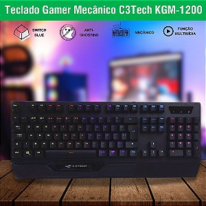 Teclado Gamer Mecânico C3Tech KGM-1200 Sw Blue