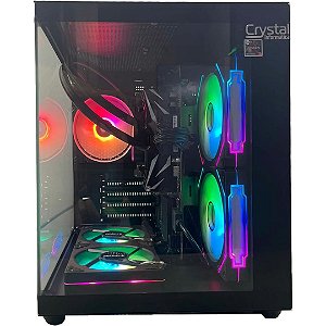PC Gamer Crystal AMD Ryzen 5 8500G, 32GB DDR5, GPU Radeon 740M, SSD Nvme 512GB, Windows 11, Com Wi-Fi