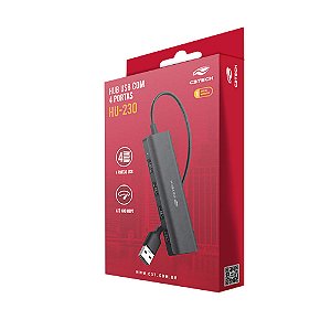HUB USB 2.0 4 Portas C3tech HU-230BK
