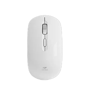 Mouse Sem Fio Recarregável M-W80WH Branco C3Tech, 1600 DPI, Bateria Interna, Wireless 2.4GHz