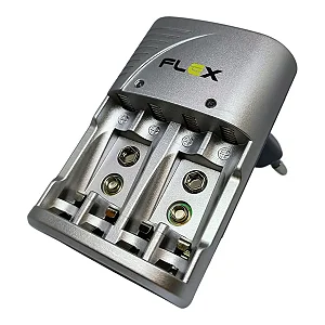 Carregador de Pilhas AA/AAA/9 V Flex FX-C16