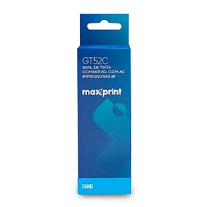 Refil de Tinta Compatível HP GT52 Ciano 100ml - Para HP Deskjet 5810, 5820, Smart Tank 517, 532, 617