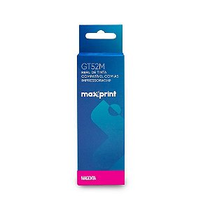 Refil de Tinta Compatível HP GT52 Magenta 100ml - Para HP Deskjet 5810, 5820, Smart Tank 517, 532, 617
