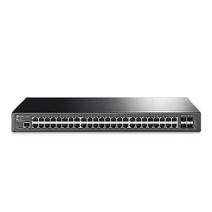 Switch Gerenciável L2+ com 48 Portas Gigabit e 4 Slots SFP Jetstream TP-Link TL-SG3452