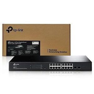Switch Tp-link Smart 16 Portas Gigabit + 2 Portas SFP Jetstream TL-SG2218