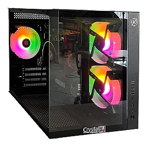 PC Gamer Crystal Fury AMD Ryzen 5 5600GT, NVMe 512GB, Memória 16GB DDR4, Placa de Vídeo AMD Radeon Vega 7, Com Wi-Fi