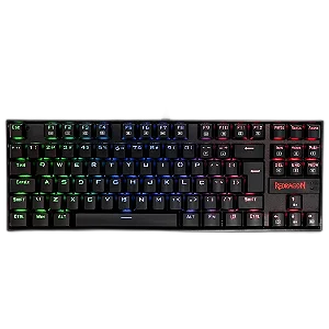 Teclado Mecânico Gamer Redragon Kumara, Anti-Ghosting, RGB, Switch Outemu Blue, ABNT2, Preto, PT - K552RGB-1