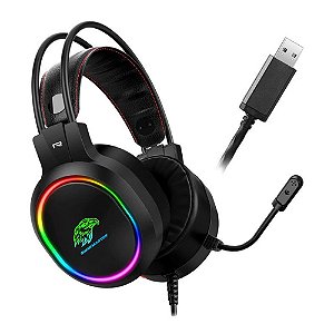 Headset Gamer USB Surround 7.1 Kmex AR43 RGB