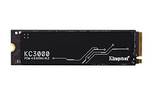 SSD Kingston 512GB KC3000, M.2 2280, PCIe 4.0 x4, NVMe, Leitura: 7000 MB/s, Gravação: 3900 MB/s SKC3000S/512G