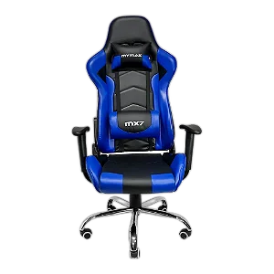 Cadeira Gamer Mymax MX7 Giratória Preto e Azul MGCH-002/BL